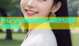糖心vlog仙仙桃浅蓝公主裙梦幻穿搭分享必看