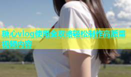 糖心vlog使用全攻略轻松制作高质量视频内容